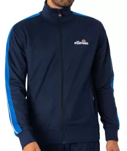 Men's Ellesse Giandoso Track Top Jacket Cotton New Genuine Navy Size M - Picture 1 of 6