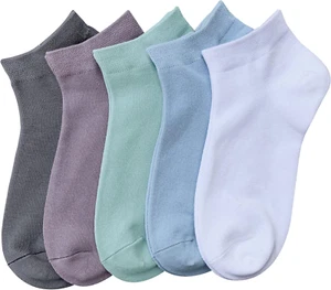 Women Viscose Bamboo Ankle Socks Low Cut Thin Sock Lightweight Pastal Color Soft - Picture 1 of 6
