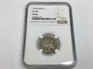1935 Buffalo Nickel DDR-FS801 VF30 NGC certified - Picture 1 of 4