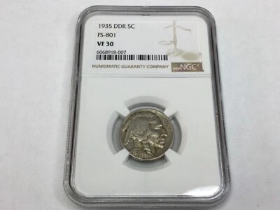1935 Buffalo Nickel DDR-FS801 VF30 NGC certified - Image 1 of 4