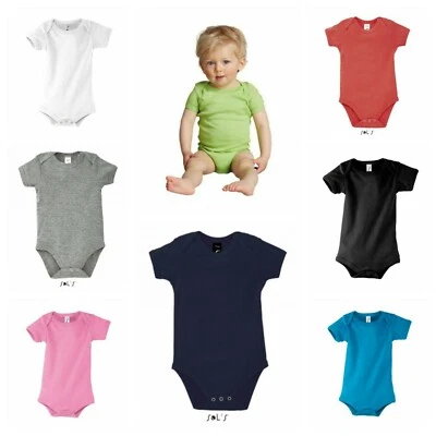 Baby Body Babies Bodysuit Bambino L118 von Sol's 56-92 Geburt Familie 9 Farben