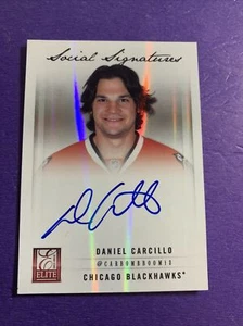 2011-12 Elite Social Signatures #9 Daniel Carcillo Chicago Blackhawks autograph - Picture 1 of 2