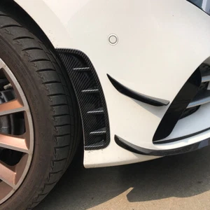 Für Mercedes Benz A Klass W177 A220 Carbon Optik Front Stoßstange Flosse Flaps - Picture 1 of 6