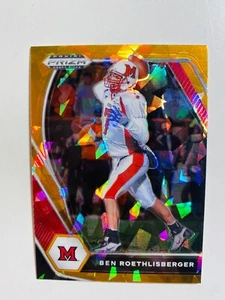Tarjeta de fútbol americano 2021 Panini-Prizm #23 Ben Roethlisberg Orange Ice Insert casi nueva-como nueva NFL - Imagen 1 de 2