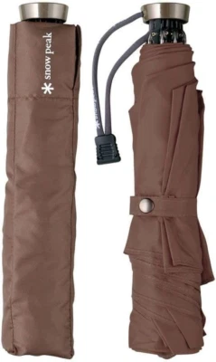 SNOW PEAK Folding Umbrella UL Hand-Open 8 Bones Gray Limited Color Compact NEW - Image 1 of 3