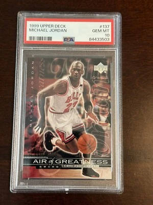 1999 Upper Deck Michael Jordan #137 Air of Greatness PSA 10 Chicago Bulls  - Image 1 of 2