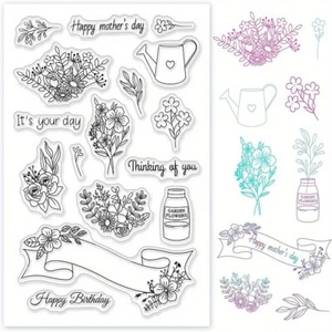 1Sheet PVC Plastic Stamps for DIY Scrapbooking Photo Album Decorative Cards - Picture 1 of 6