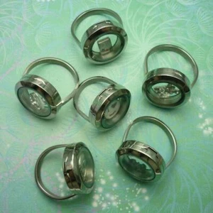 Elegant Stainless Steel Locket Ring - Various Sizes Available - Silver Keepsake - Picture 1 of 12