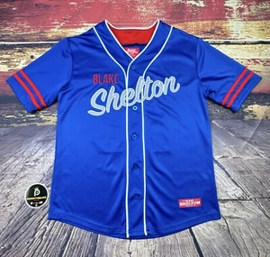 Blake Shelton Shirt Mens Small Baseball Jersey Button Country Music Tour Posty - Picture 1 of 11