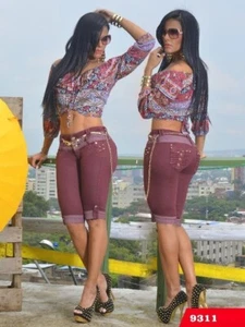 Capri Short Corto Colombian Shorts Bermuda Buttlift Levantacola PushUp 9311 - Bild 1 von 4