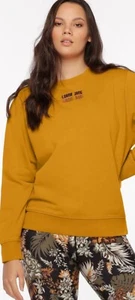 Lorna Jane hot mustard retro iconic sweat sweatshirt - size L - Picture 1 of 5