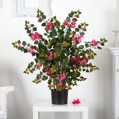 3.5’ Bougainvillea Artificial Tree w/Natural Trunks Home Decor. Retail $104 - Image 1 of 4