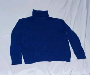 Andrew Marc Blue Turtleneck Sweater Classic, Business Casual - Picture 1 of 11
