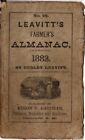 1882 Leavitt&#39;s Farmer&#39;s Almanac by Dudley Leavitt, Edson C. Eastman, Concord, N.