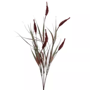 Kunstpflanze RIEDGRAS 65cm. Kunstblume, Dekogras Gras mit Blütenständen. BURGUND - Bild 1 von 1