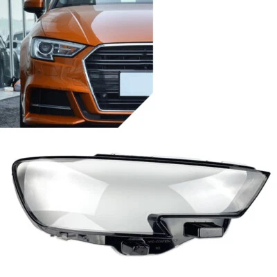 Clear Auto Shell Clear Lampshade Headlight Lens Cover For Audi A3 2017-20 New - Image 1 of 4