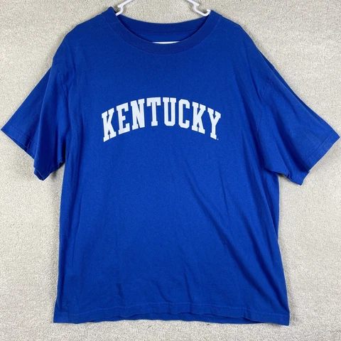 Kentucky Wildcats Adult XL T Shirt NCAA Adult Size X-Large Blue Kentucky Shirt Cover