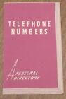 Great Vintage WWII Era Card Stock Telephone Number Folder for Wallet - 1944-NEW