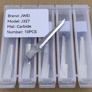 10pcs Tungsten Carbide Oscillating Knife Drag Flat Blade V-Cut Blade JWEI J327 - Picture 1 of 24