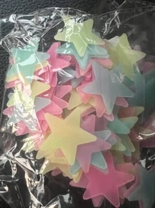 100pieces Glow In The Dark Stars Night Light Wall Stickers Decal Kids Room Home - Picture 1 of 2