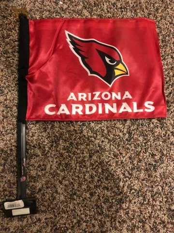ARIZONA CARDINALS LOGO w/NAME 11X14 CAR flag superior GENUINE NFL Lic us sold Cover