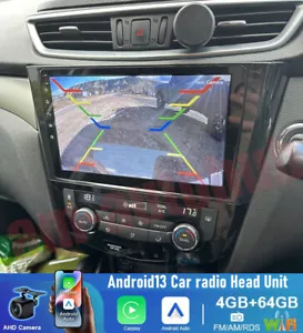 4+64GB Carplay Head Unit For Nissan X-Trail T32 Qashqai J11 Android 14 GPS Sat - Picture 1 of 17