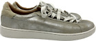 UGG Milo Stardust Women's Leather Suede Silver Metallic Size 10 US Lace Up Flats