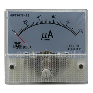 1 x DC100uA Analog Panel APM Microampere Current Meter Gauge 85C1 DC0-100uA - Picture 1 of 8