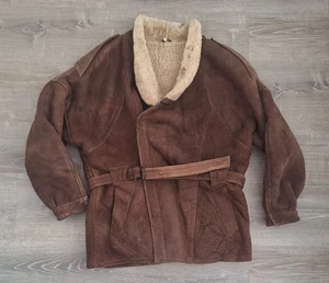 Vintage Herren CALAFATE 100% Lammfell Shearling Wildleder Lederjacke Größe XL  - Bild 1 von 13