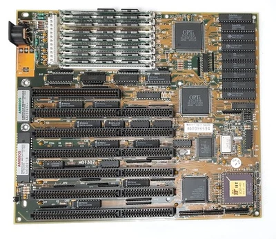 Shuttle HOT-307H 386 ISA retro Mainboard + 80386DX 40MHz + 8MB RAM + IIT 3C87 - Bild 1 von 3