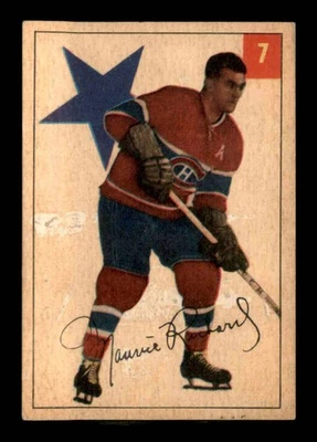 Parkhurst #7 1954 Maurice Richard pobre X3595758 Foto 1 de 3