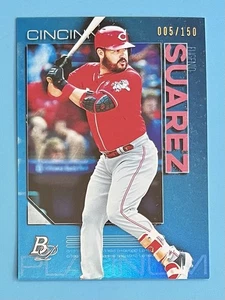 2020 Bowman Platinum Wal-Mart Blue /150 Eugenio Suarez #52 Reds - Picture 1 of 2