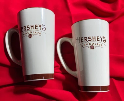 Caneca de coco quente alta logotipo chocolate Hershey's cerâmica pesada conjunto de 2 - Imagem 1 de 4