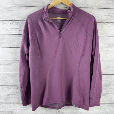 Pullover The North Face 1/4 cremallera púrpura para mujer grande manga larga simulado Flashdry Foto 1 de 4