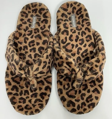 Vionic Tanga de Terry Chanclas Baño Zapatillas Lydia Leopardo Estampado Animal Talla 10 Foto 1 de 4