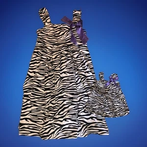 American Girl Puppe UND Kind Größe 10 Kleid Just Like You Safari Sommerkleid Zebra - Bild 1 von 5