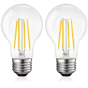 Luxrite Vintage A19 LED Light Bulb 1600LM 3000K Dimmable 12W Damp Rated 2 Pack - Picture 1 of 7
