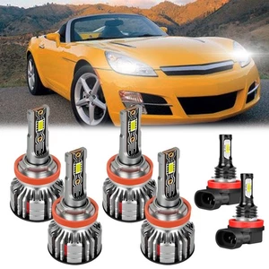 For Saturn Sky 2007-2010 6000K 6x LED Headlight High Low + Fog Light Bulbs Combo - Picture 1 of 19