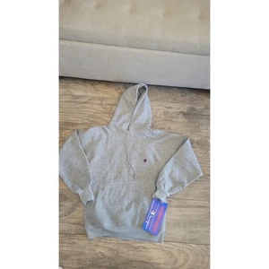 Vintage 80er Champion Reverse Weave Jugend Hoodie grau Größe 10-12 neu mit Etikett - Bild 1 von 8