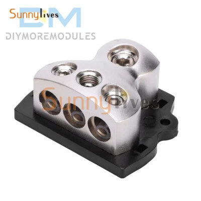 Power Distribution Block Connector 1*0GA In 3*4GA Out for Car Audio Amp Splitter - Image 1 of 4