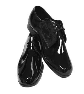 Neu Herren Gateway Schwarz Smoking Schuhe Glänzendes Kunstleder Hergestellt in USA Größe 11,5W - Bild 1 von 3