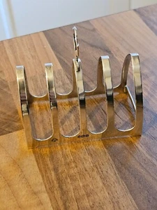 A small five bar toast racks with ring handles, 3" wide, Birmingham 1937 - Picture 1 of 6