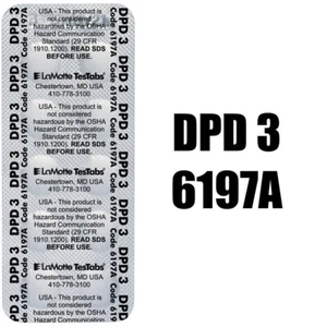 LaMotte DPD 3 Total Chlorine TesTabs 50/PK, 6197A Color Q, Exp 6/2027 - Picture 1 of 1