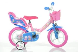 Dino Peppa Pig Pink Kids Girls Bike Bicycle 12" Mag EVA Wheel 1 Spd 124RL-PIG - Picture 1 of 1