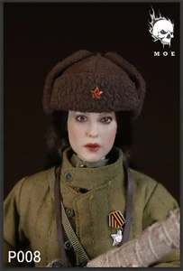 MOETOYS P008 1/6 Modellino Sovietico Femmina Cecchino Assalto Neve - Foto 1 di 14