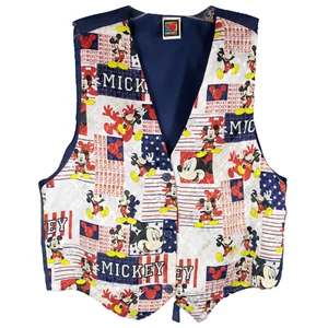 Gilet smoking Topolino Unlimited OS vintage Disney Mouse stampa all over bottoni 179 - Foto 1 di 7