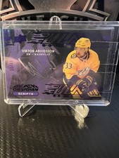 2019-20 SPx - UD Black Obsidian Script Purple #OS-VA Viktor Arvidsson /49 (AU)