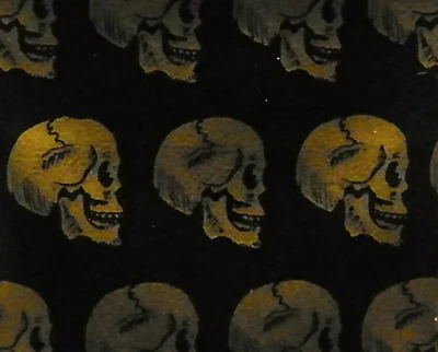 1000 SMALL 1515 1.5" X 1.5" MINI Resealable GOLD SKULLS  (10 packs x 100) - Image 1 of 3