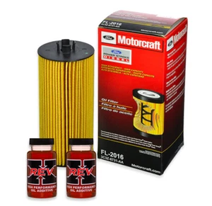 Motorcraft OEM Oil Filter + 2 Rev-X Treatments For 03-10 6.0L/6.4L Powerstroke - Picture 1 of 3