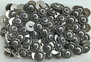 11mm 15mm 20mm 23mm Aged Silver Aztec Plastic Shank Buttons Button W363C-W363F - Picture 1 of 1